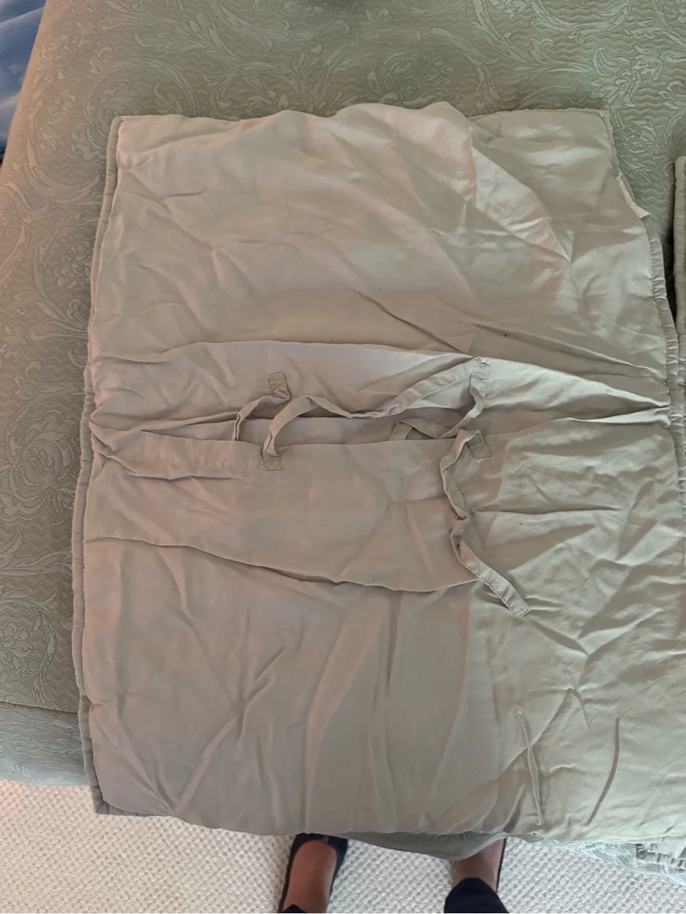Pottery Barn Kids Quilted Tufted Mattress Pad - White